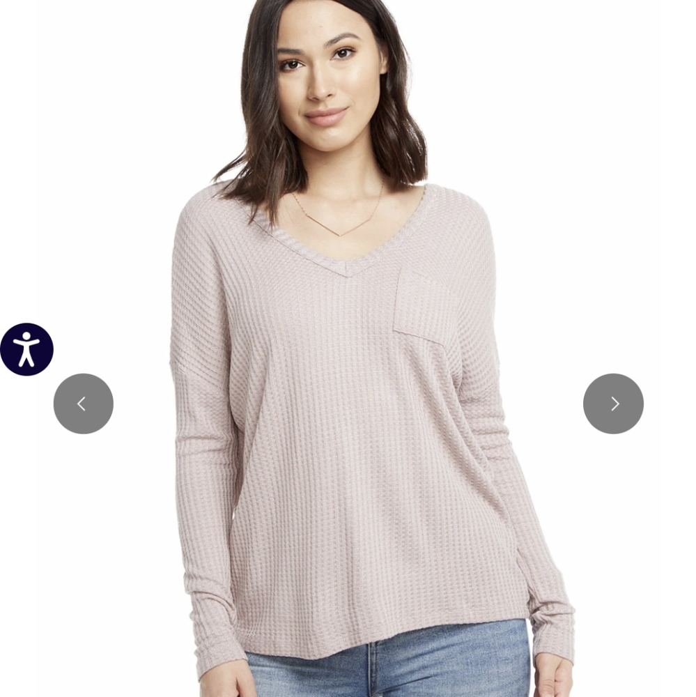 Chaser THERMAL LONG SLEEVE DOUBLE V DROP SHOULDER